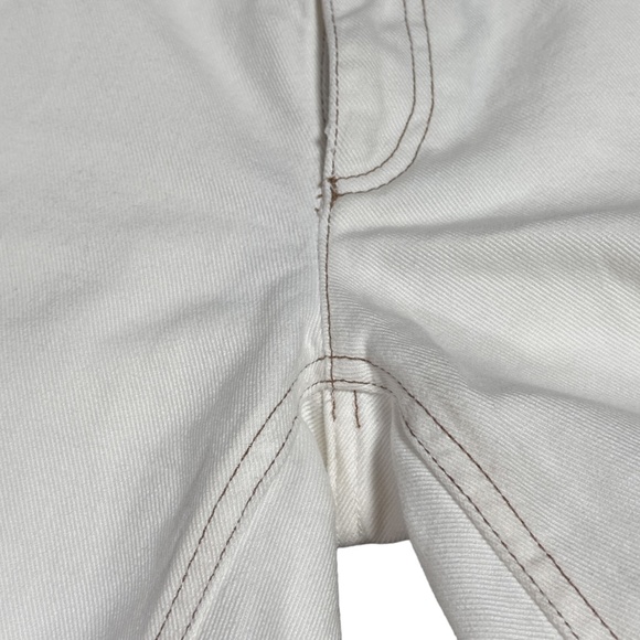 Vintage Y2K Gucci  Straight Leg Gold Accent White Jeans Womens 30" READ DESC - Picture 13 of 16